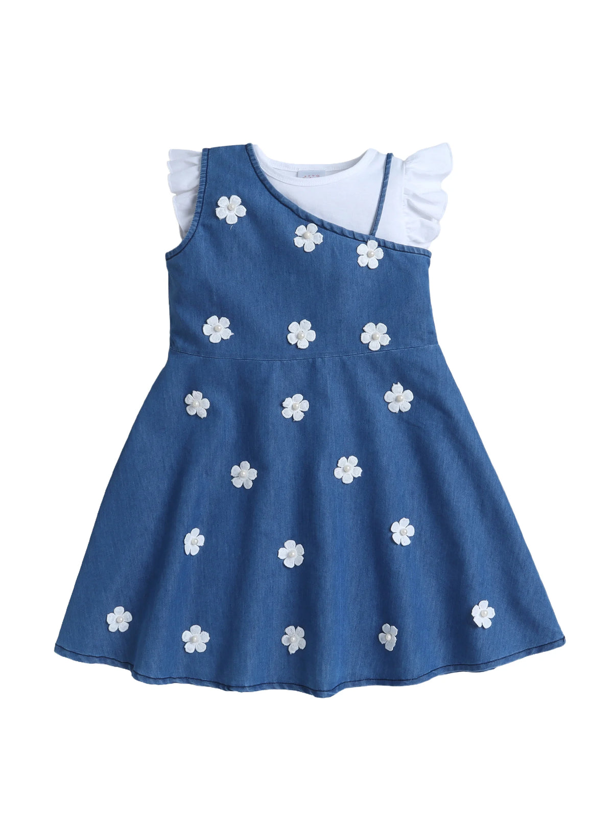 Girls Spaghetti Strap Dress with Inner Tee