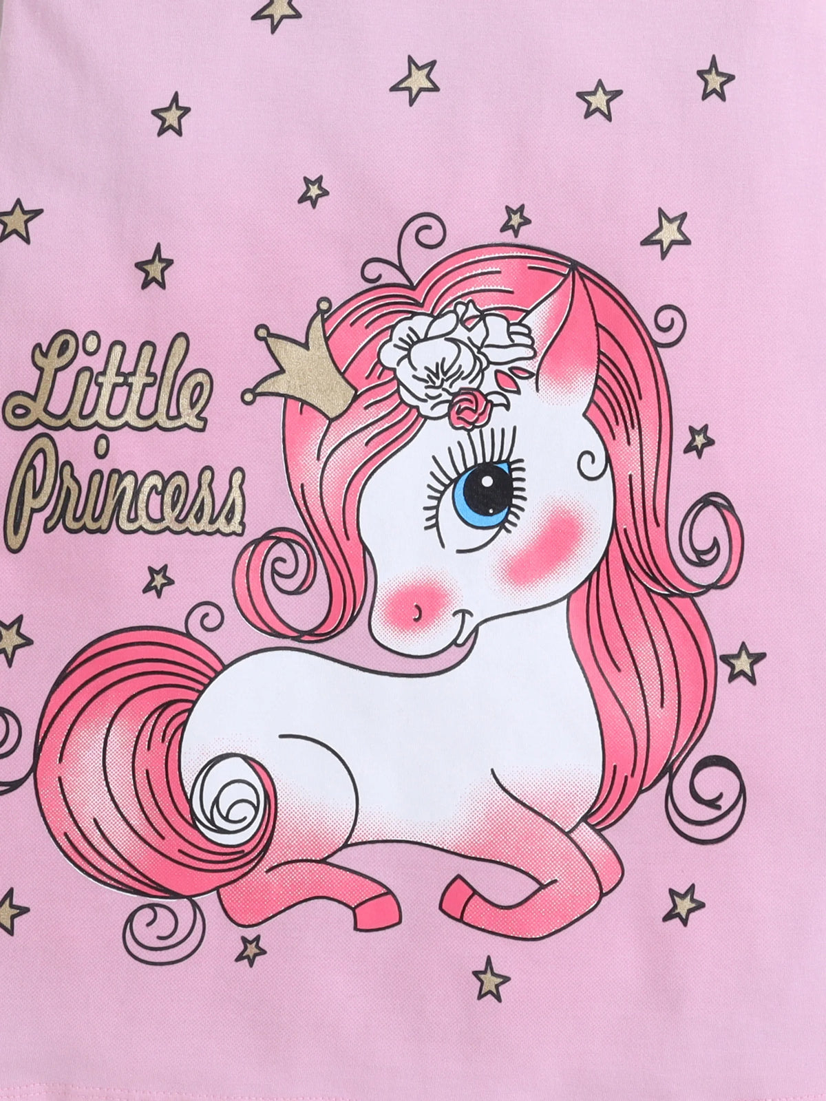 Girls Dress Soft Cotton Unicorn Printed  Casual Outings & All-Day Comfort Dress