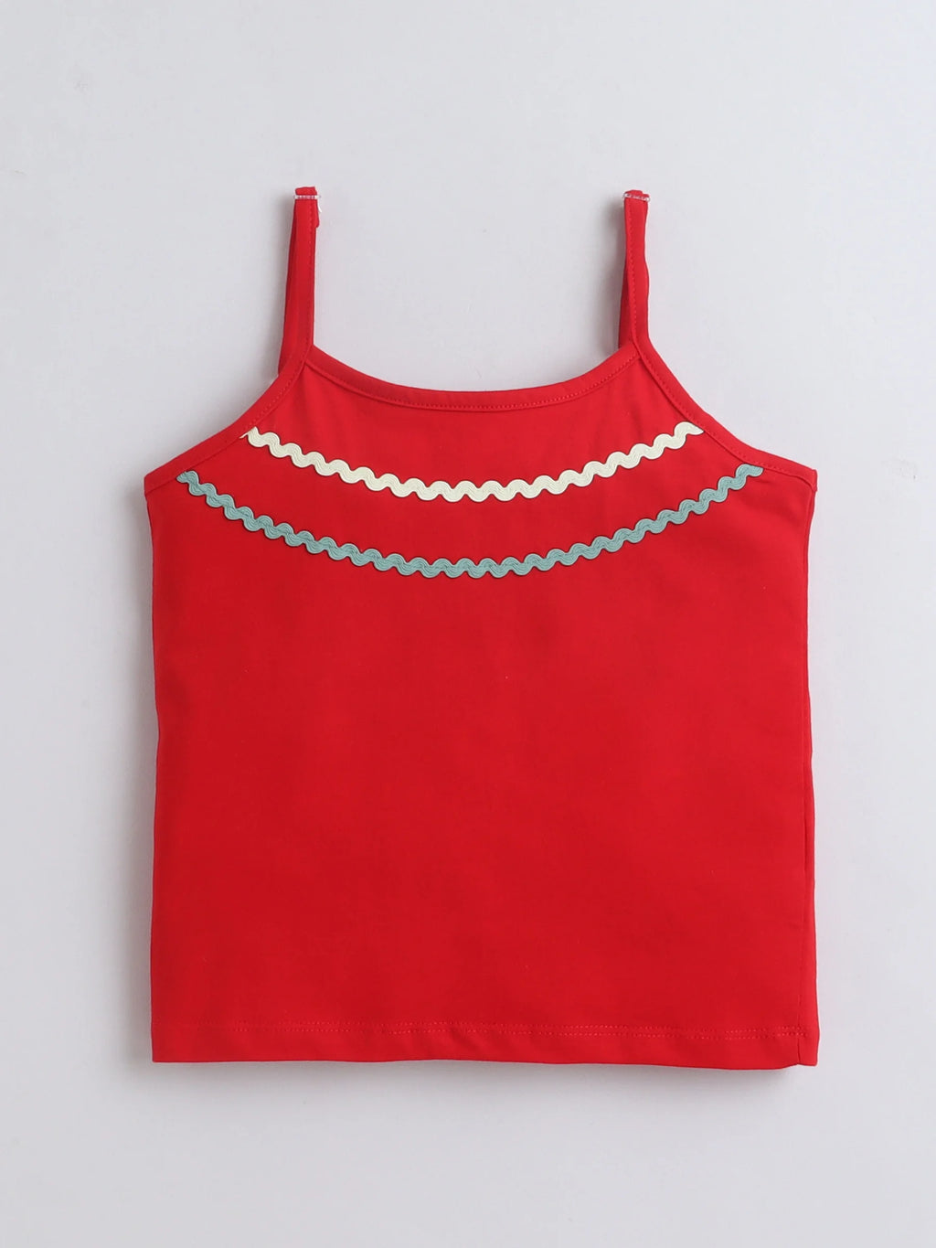 Girls Cotton Co-ord Set Spaghetti Strap Top Denim Shorts Clothing Set Casual Wear