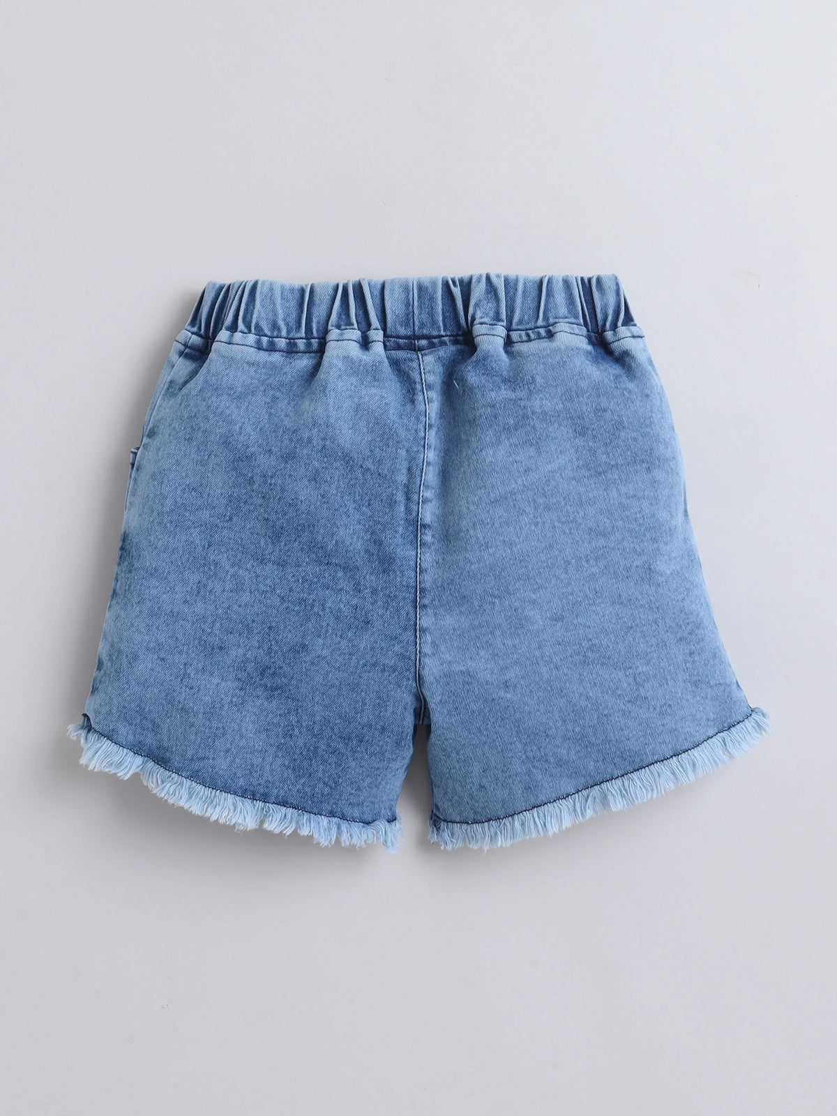 Girls Cotton Co-ord Set Spaghetti Strap Top Denim Shorts Clothing Set Casual Wear