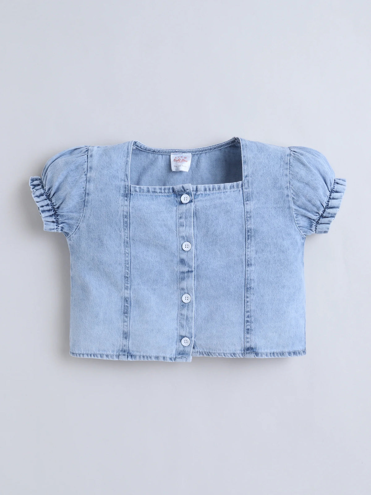 Girls Top & Skort Co-ord Set, Puff Sleeve Wrap Skort Party & Casual Clothing Set