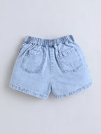 Girls Top & Skort Co-ord Set, Puff Sleeve Wrap Skort Party & Casual Clothing Set