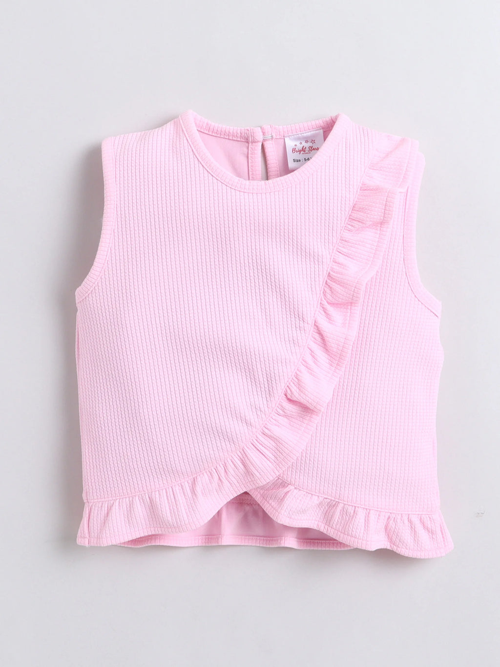 Girls Top & Skort Co-ord Set, Sleeveless Top & Denim Wrap Skort, Casual Clothing Set