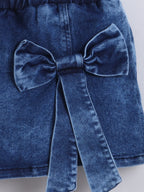 Girls Top & Skort Co-ord Set, Sleeveless Top & Denim Wrap Skort, Casual Clothing Set