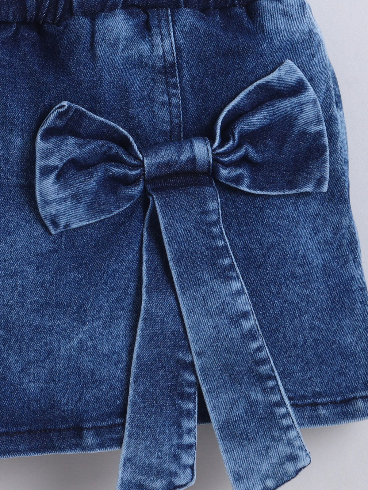 Girls Top & Skort Co-ord Set, Sleeveless Top & Denim Wrap Skort, Casual Clothing Set