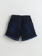 Bright Stars KIDSWEAR Cotton Single Jersey Sleeveless Unicorn Printed Tee With Denim Frey Shorts And Heart Shape Bag