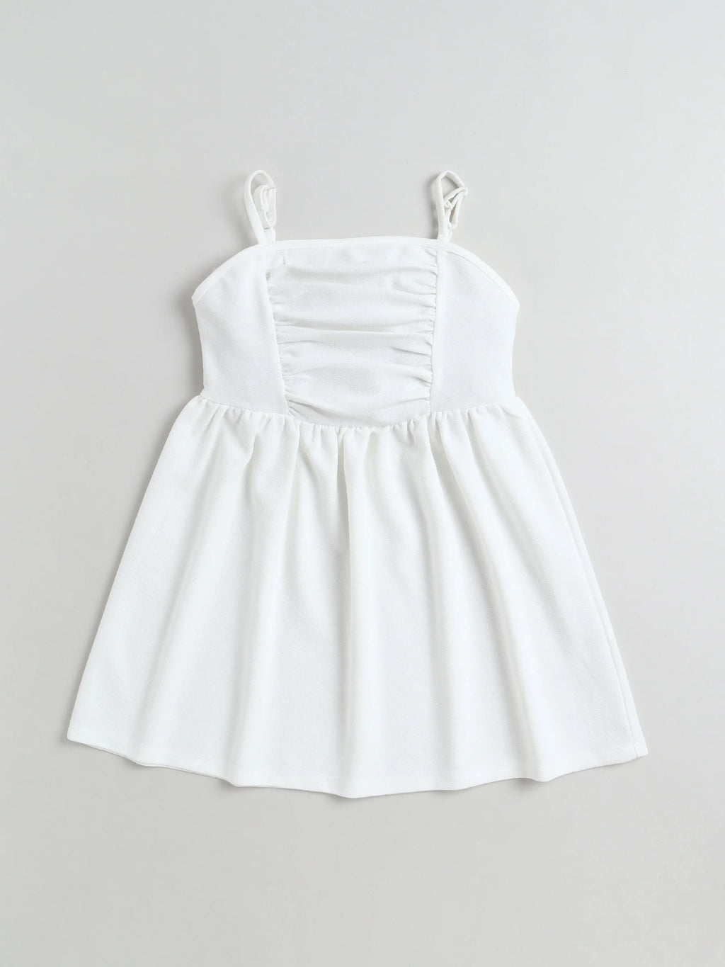 Bright Stars KIDSWEAR Strap Dress & Denim Pearl Embellished Crop Length Full Sleeves Jacket