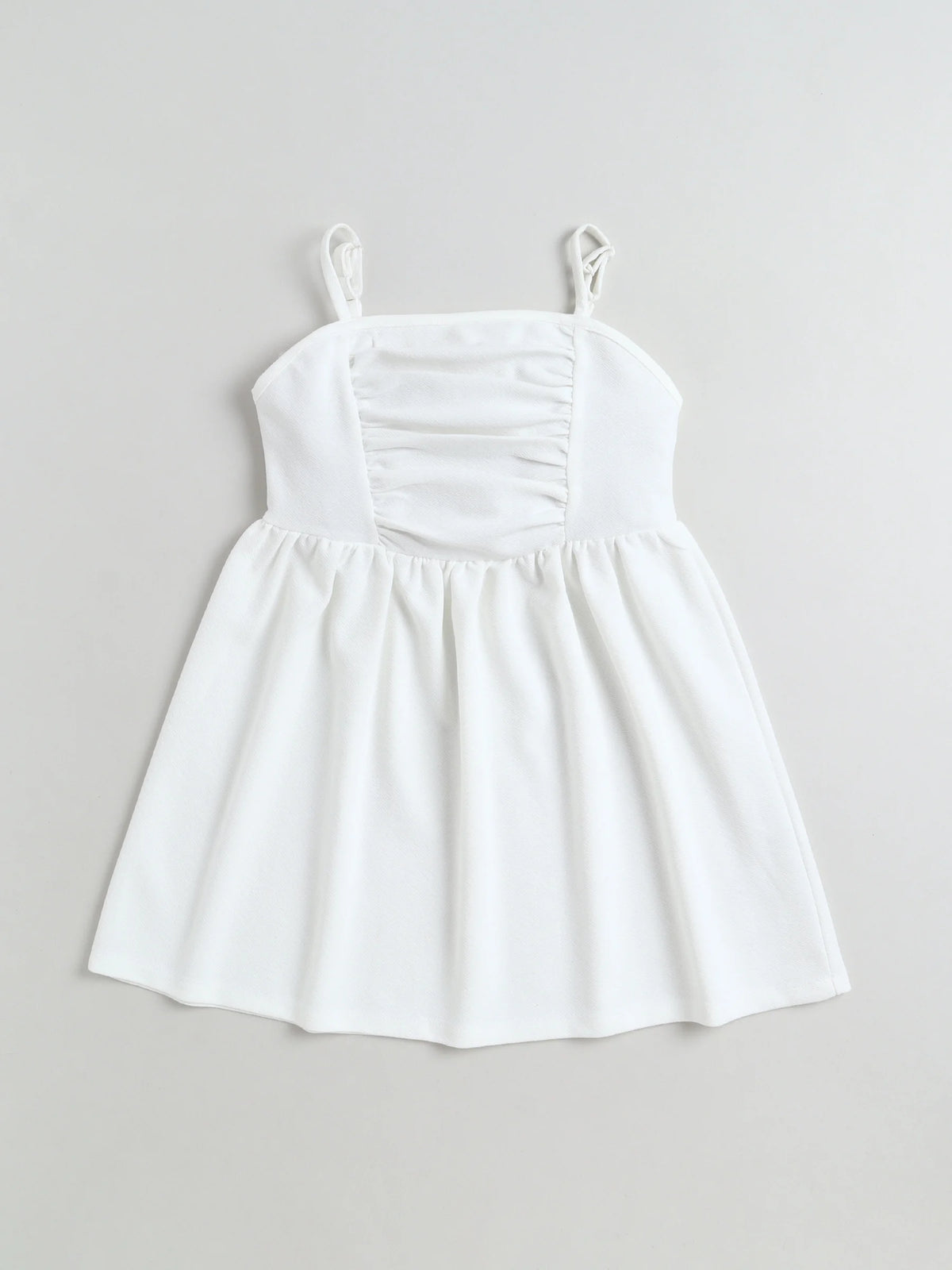Bright Stars KIDSWEAR Strap Dress & Denim Pearl Embellished Crop Length Full Sleeves Jacket