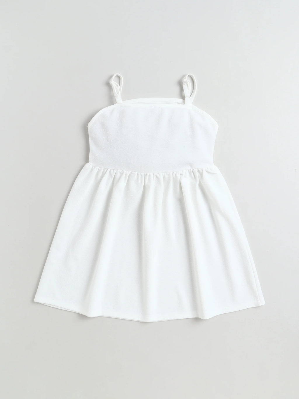 Bright Stars KIDSWEAR Strap Dress & Denim Pearl Embellished Crop Length Full Sleeves Jacket