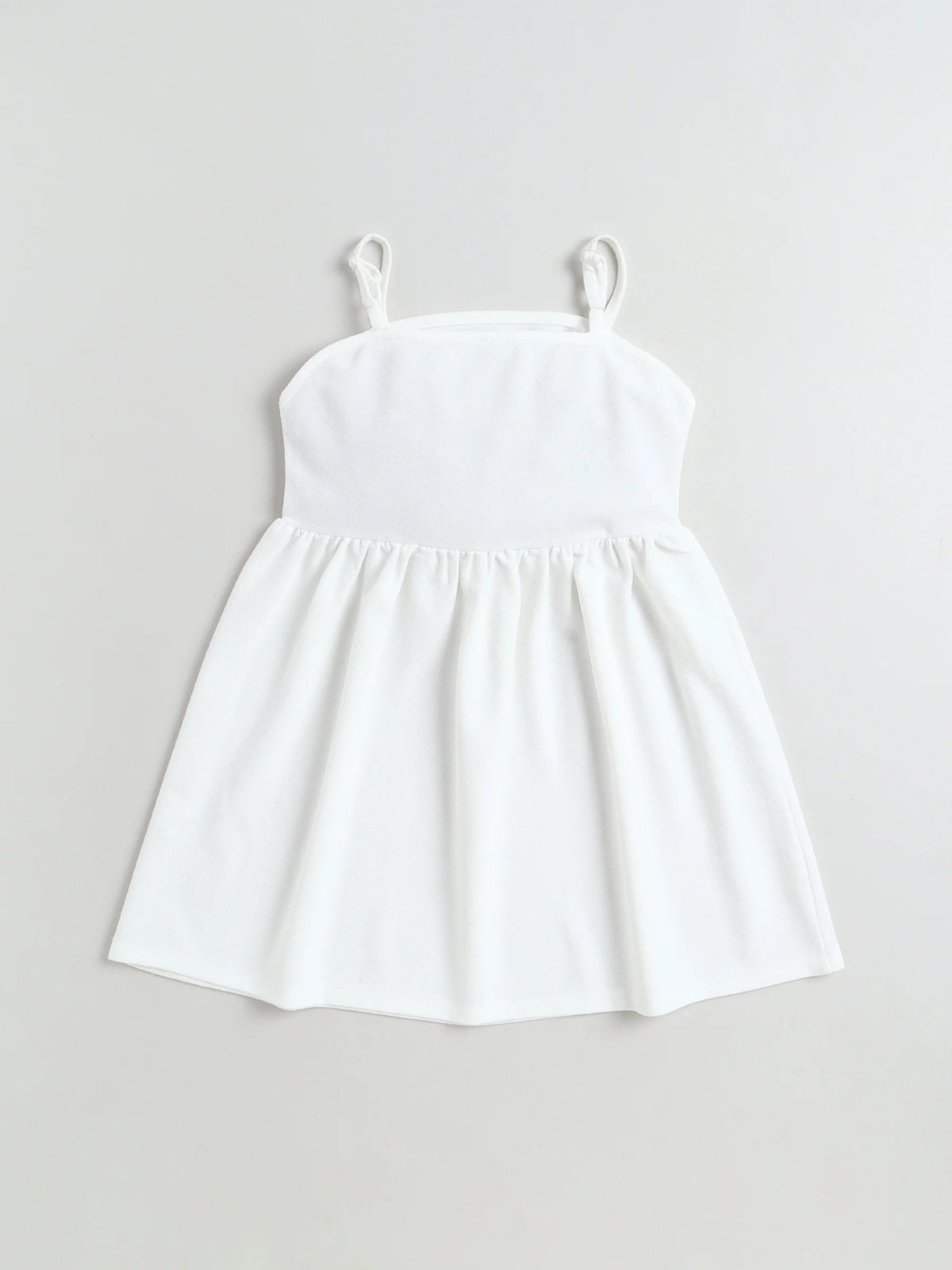 Bright Stars KIDSWEAR Strap Dress & Denim Pearl Embellished Crop Length Full Sleeves Jacket