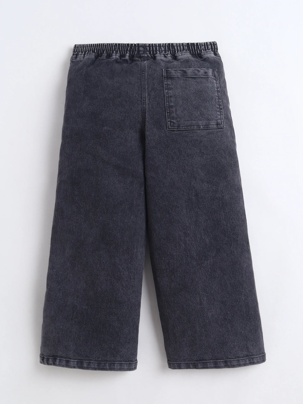 Bright Stars KIDSWEAR¬†Cotton Woven Pearl Embellished Jeans - Black