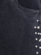 Bright Stars KIDSWEAR¬†Cotton Woven Pearl Embellished Jeans - Black