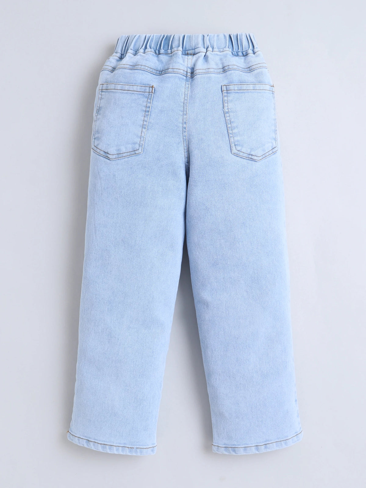 Bright Stars KIDSWEAR Denim Embroidered Light Wash Elasticated Jeans - Blue