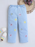Bright Stars KIDSWEAR Denim Embroidered Medium Wash Elasticated Jeans - Blue