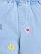 Bright Stars KIDSWEAR Denim Embroidered Medium Wash Elasticated Jeans - Blue