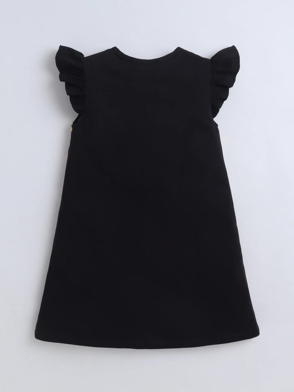 Bright Stars KIDSWEAR Knits Fantacy Princess Digital Printed Dress - Black