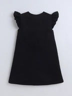 Bright Stars KIDSWEAR Knits Fantacy Princess Digital Printed Dress - Black