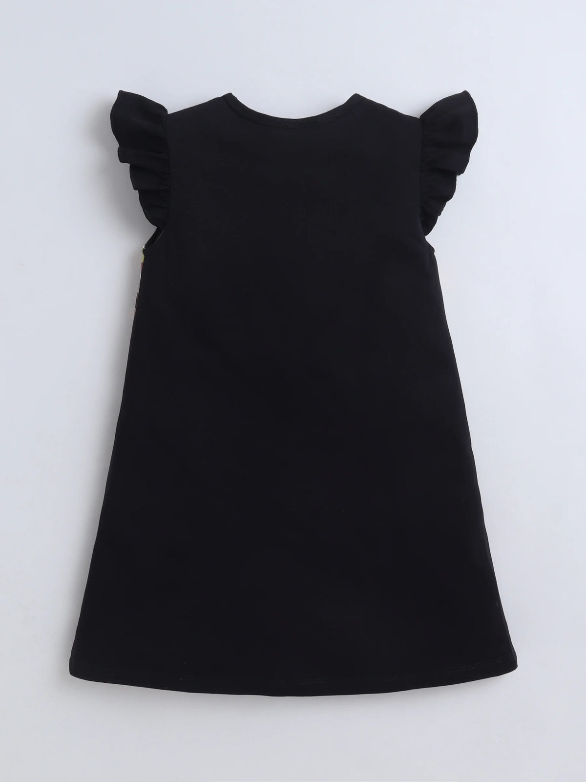 Bright Stars KIDSWEAR Knits Fantacy Princess Digital Printed Dress - Black