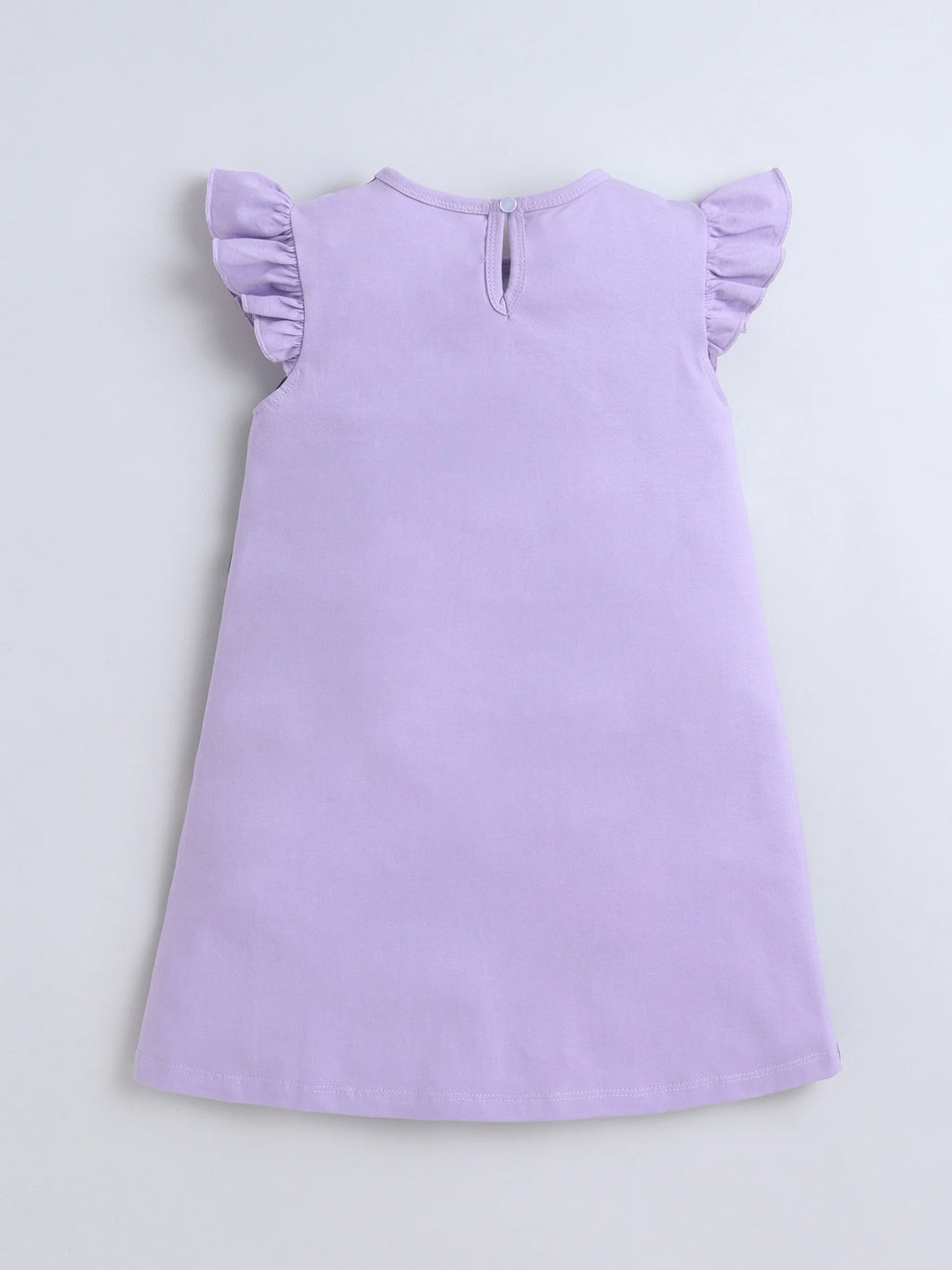Bright Stars KIDSWEAR Knits Fantacy Princess Digital Printed Dress - Purple
